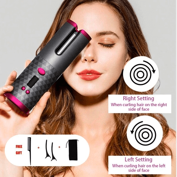 Wireless Automatic Curler with LCD Display