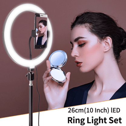 LED Ring Light 26CM with Tripod Phone Holder