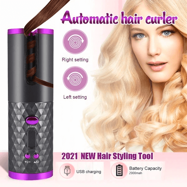 Wireless Automatic Curler with LCD Display