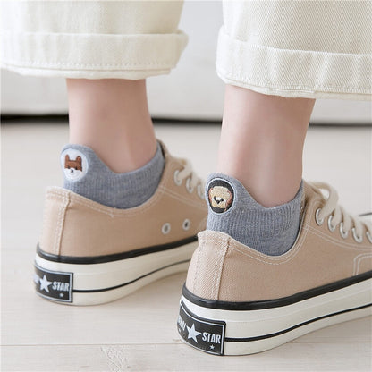 Cute Dogs Embroidered Ankle Socks