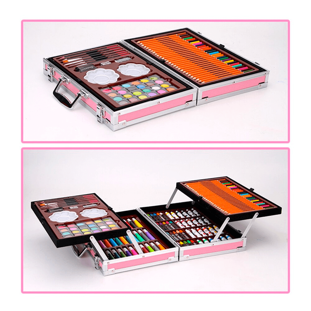 Art Set - 145pcs Coloring, Drawing and Painting Set with Case