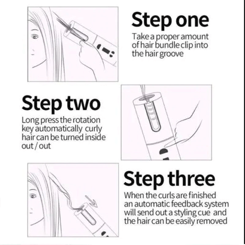Wireless Automatic Curler with LCD Display