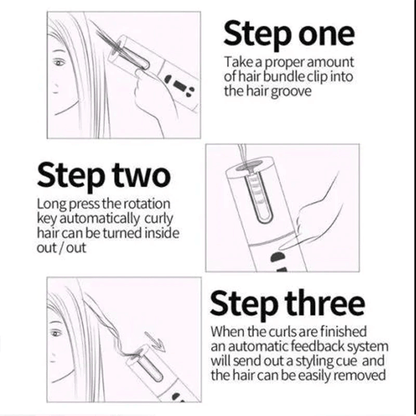 Wireless Automatic Curler with LCD Display