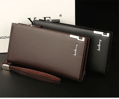 Baellerry Long Leather Wallet with Zipper - Buy 1 Take 1 Free