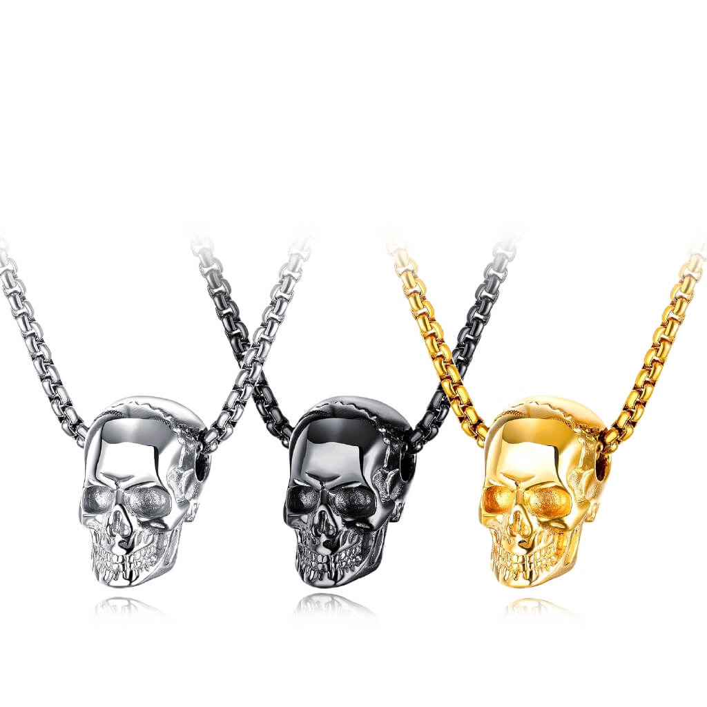 Fashion Skull Stainless Steel Pendant Necklace