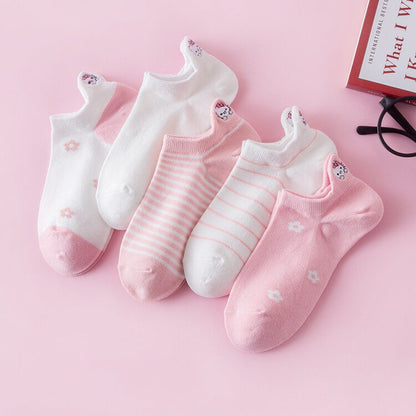 Hello Kitty Embroidered Ankle Socks