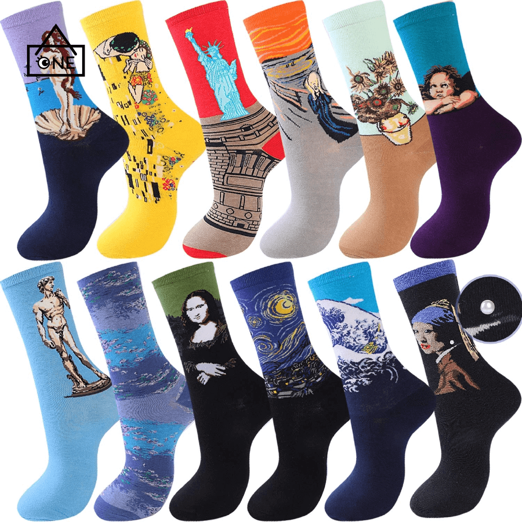 Iconic Socks Famous Paintings Art Gallery - 5 Pairs