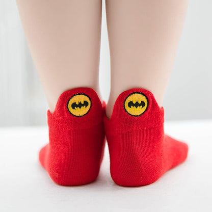 Super Hero Embroidered Ankle Socks