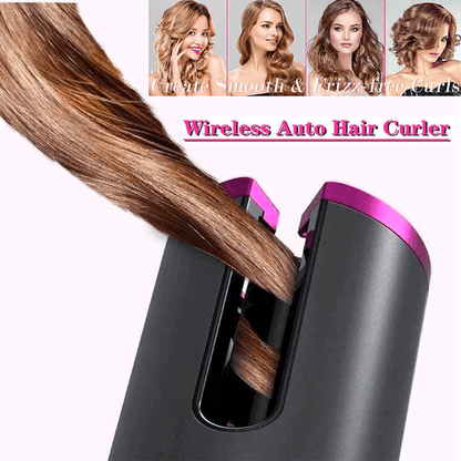 Wireless Automatic Curler with LCD Display