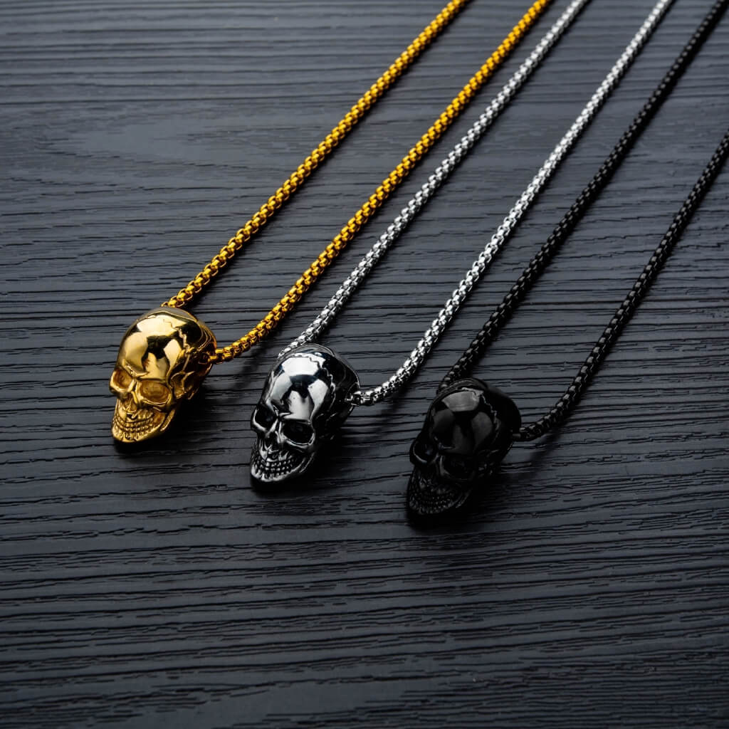 Fashion Skull Stainless Steel Pendant Necklace