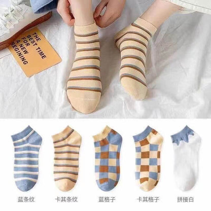 10 Pairs Abstract Ankle Socks