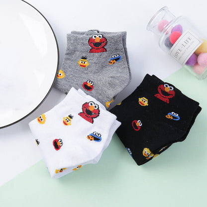 Set of 5 Sesame Street Fashion Unisex Ankle Socks