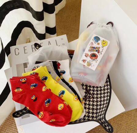 Set of 5 Sesame Street Fashion Unisex Ankle Socks